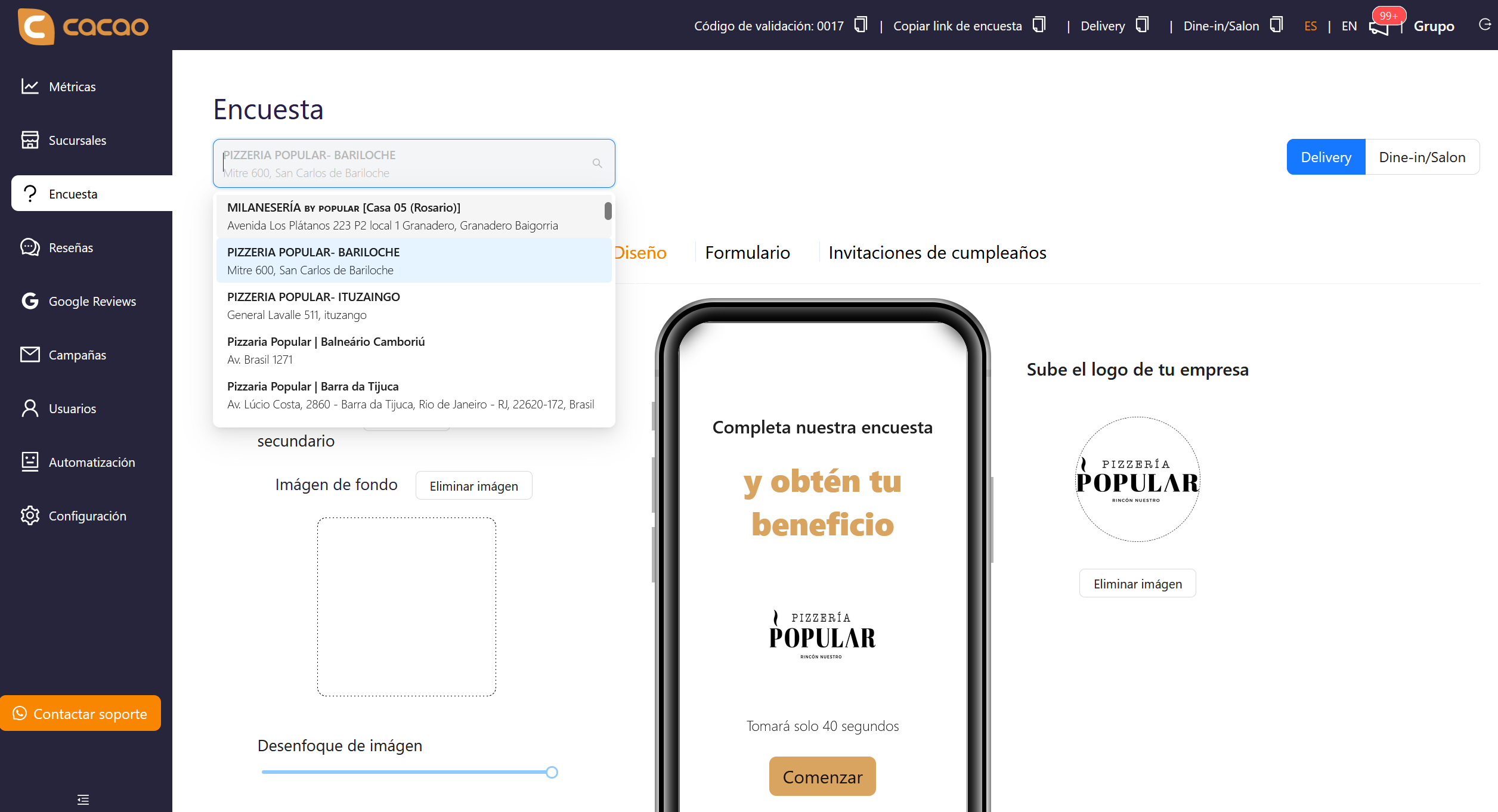 Software de reputación en Google para cadenas