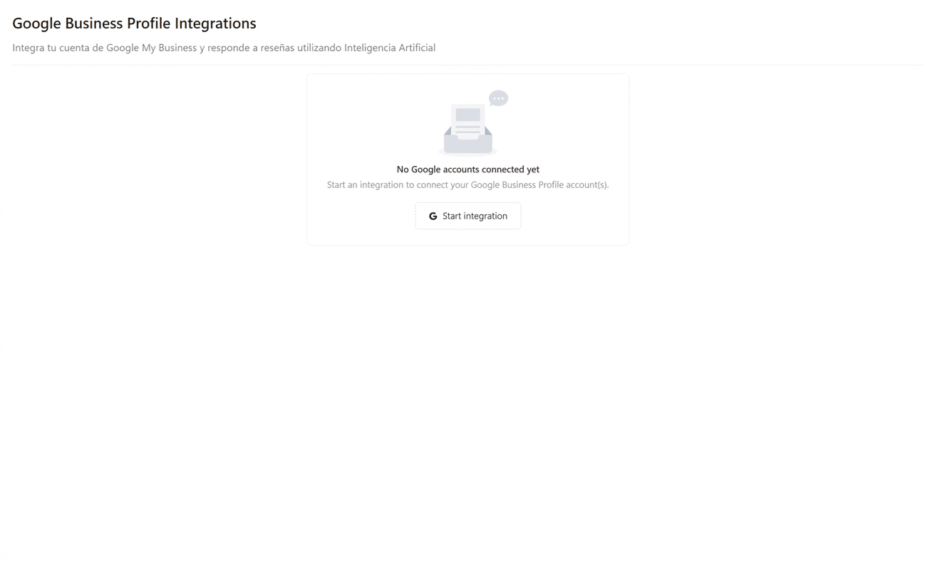 Google Business Profile integration for review response automation platform
