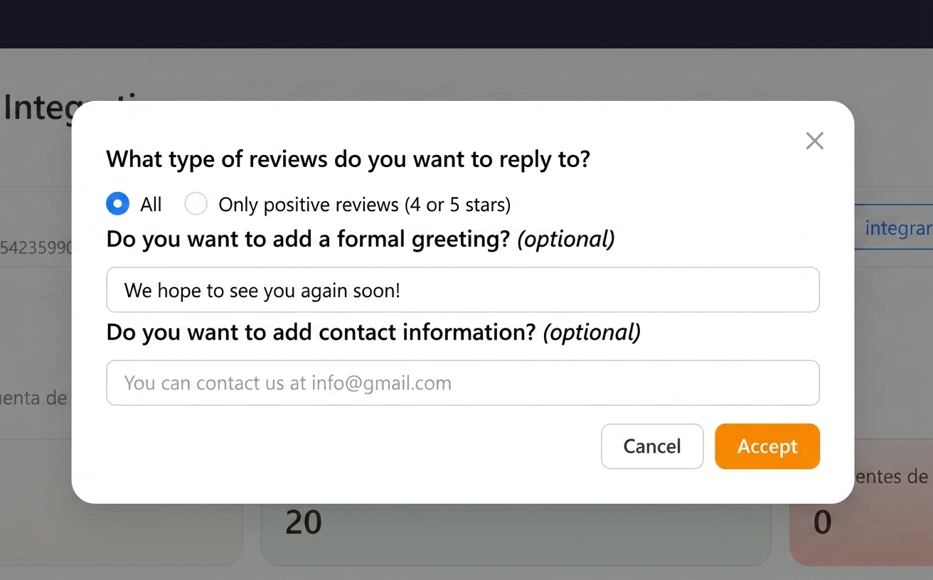 Review response automation platform settings for Google review replies